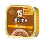 Alimentaci&oacute;n perro Ultima dog mini h&uacute;medo pat&eacute; pollo y verduras 150g