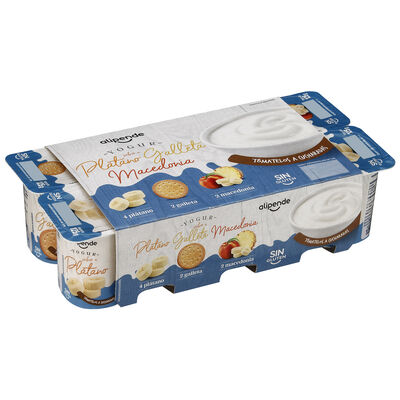 Yogur Alipende pack 8 platano-macedonia-galleta