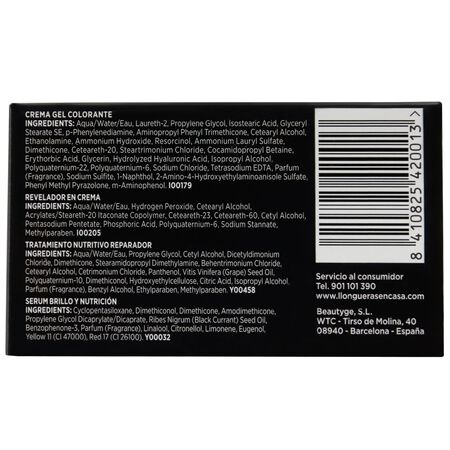 Tinte de cabello Llongueras Color Advance nº 1 negro
