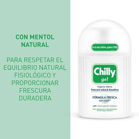 Jabon íntimo Chilly 250ml gel fórmula fresca