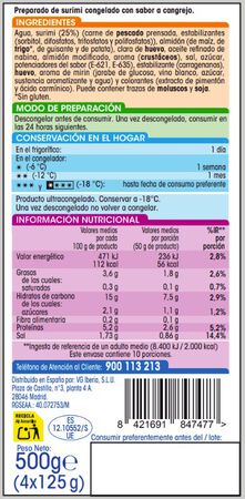 Palitos de surimi Alipende 500g