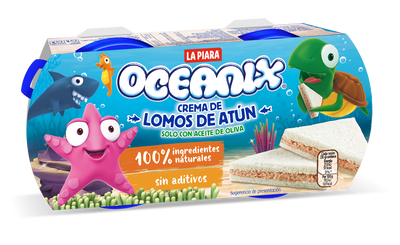 Pat&eacute; de lomos de at&uacute;n Piara Oceanix Pack x 2 150g