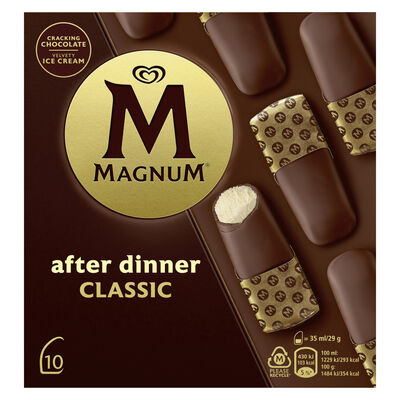Helado bombón Magnum 350ml 10 uds after dinner
