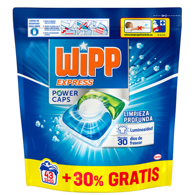 Detergente en cápsula Wipp Express Azul 33+10D