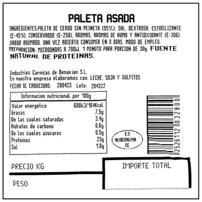 Paleta asada de cerdo 3,5k aproximadamente