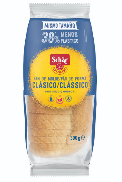 Pan de molde sin gluten Sch&auml;r 300g cl&aacute;sico