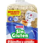Pan de molde sin gluten con 9 semillas y cereales Bimbo 375g