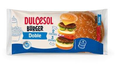 Pan burguer doble de 160 gr Dulcesol 2 unid