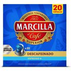 Caf&eacute; descafeinado espresso intensidad 6 Marcilla 20 c&aacute;psulas