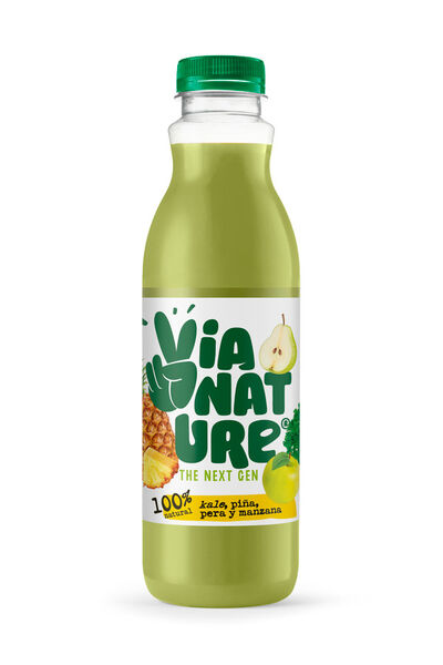 Zumo con kale, pi&ntilde;a, manzana y pera Vianature 750ml