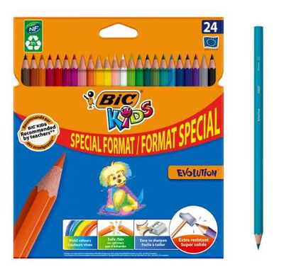 Lápices Colores Bic Kids 24U Evolution
