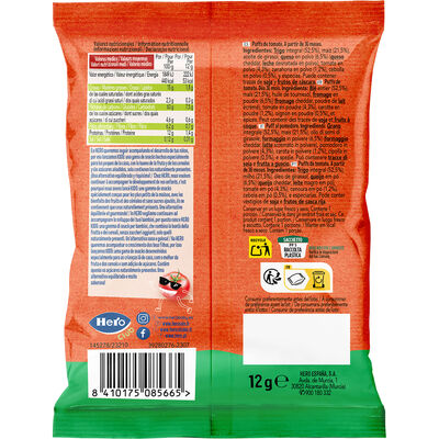 Snack para niños Hero puffs de tomate 12g