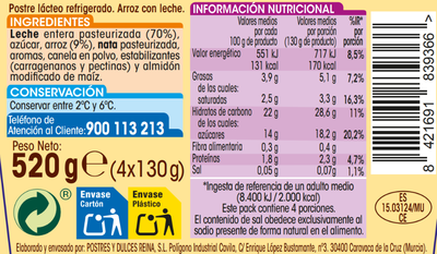 Arroz con leche sin gluten Alipende pack 4