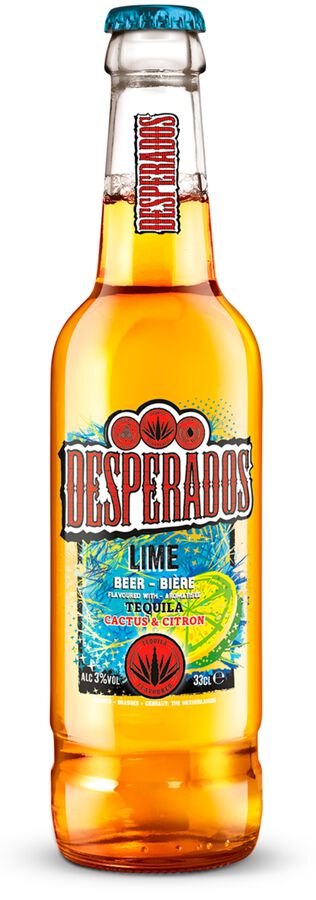 Cerveza con tequila Desperados Lima botella 33cl 
