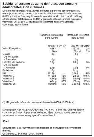 Refresco Sunny delight 33cl Canc&uacute;n