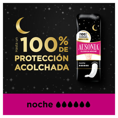 Compresa cl&aacute;sica sin alas Ausonia 9 unidades noche