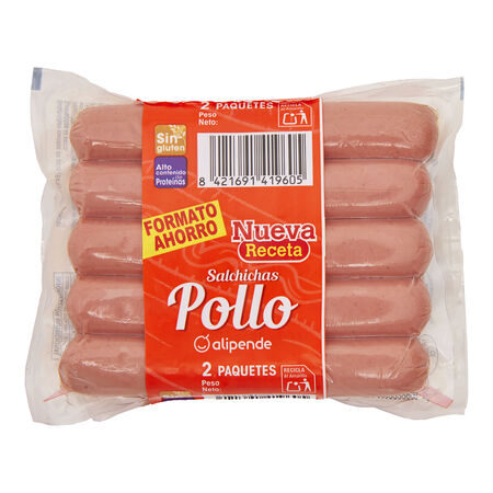 Salchicha pollo Alipende 200g pack 2 uds
