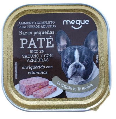 Comida h&uacute;meda perro Meque pat&eacute; mini 150g