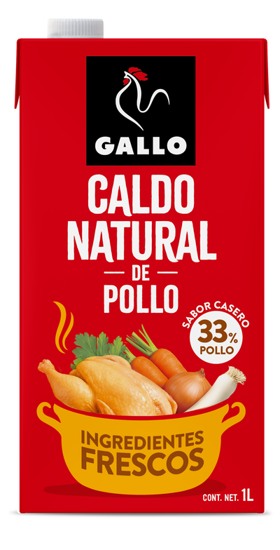 Caldo natural de pollo Gallo 1l