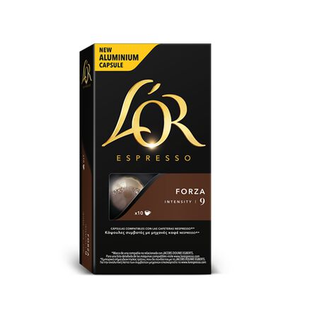 Café L'Or espresso 10 cápsulas forza intensidad 9