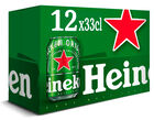 Cerveza rubia especial Heineken pack 12 latas 33cl