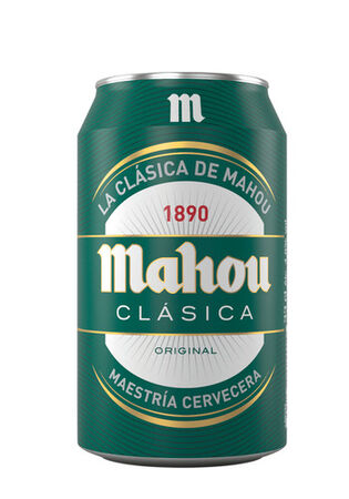 Cerveza rubia Mahou Clásica lata 33cl