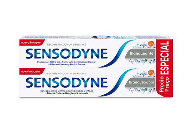 Pasta dental Sensodyne 2x75ml blanqueante