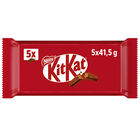 Barritas recubiertas de chocolate con leche Kit-Kat 5 x 41,5g