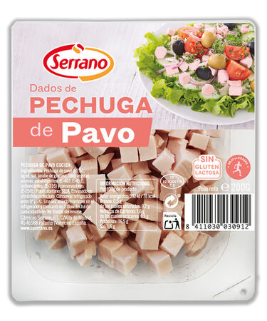 Pechuga pavo en dados Serrano 200g