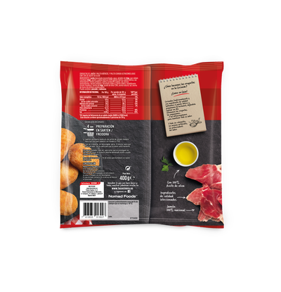 Croquetas artesanas cocido y jam&oacute;n serrano La Cocinera 500g