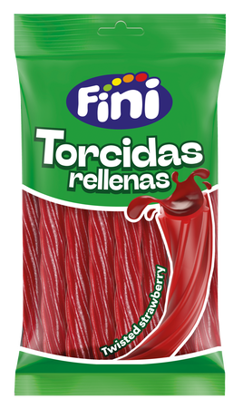 Regaliz Fini 125g torcidas rellenas con zumo de fruta