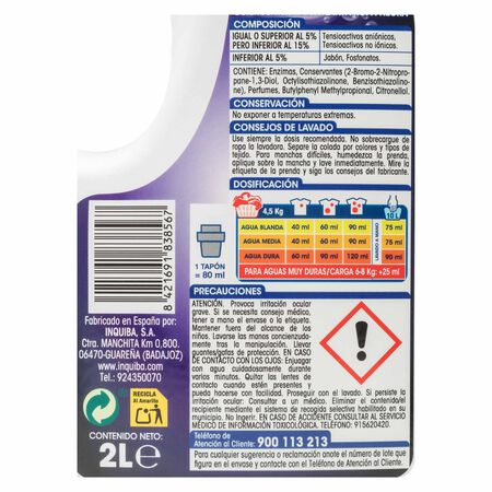 Detergente líquido Lanta 33 lavados para ropa oscura