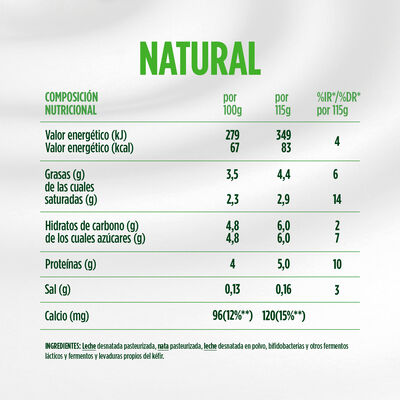 K&eacute;fir Activia natural 4x125g