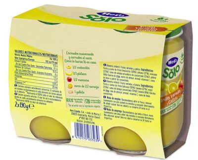 Alimento infantil con frutas variadas y galleta Hero 380 g