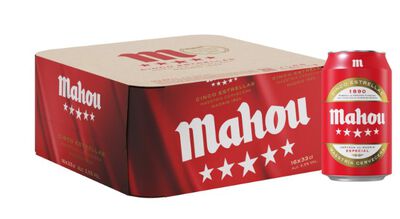 Cerveza Rubia Mahou 5* 33CL P16
