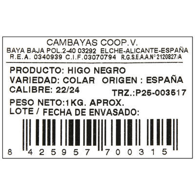 Higo Fresco Caja 1k