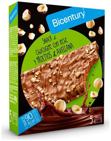 Barritas Bicentury 5u chocolate con leche y avellana