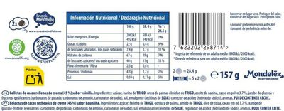 Galleta rellena de doble crema Oreo 157g