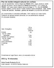 Pan molde integral sin corteza Panrico 450g