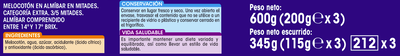 Melocoton en almibar Alipende pack 3