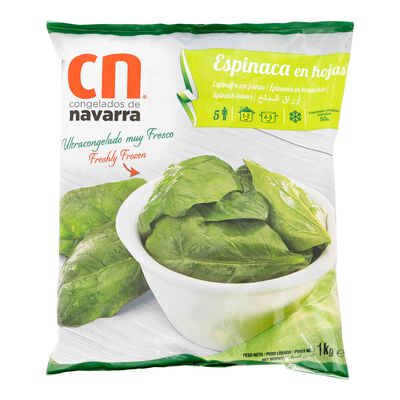 Espinaca en hojas Congelados Navarra 1kg