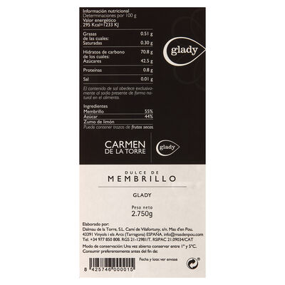 Membrillo natural Glady