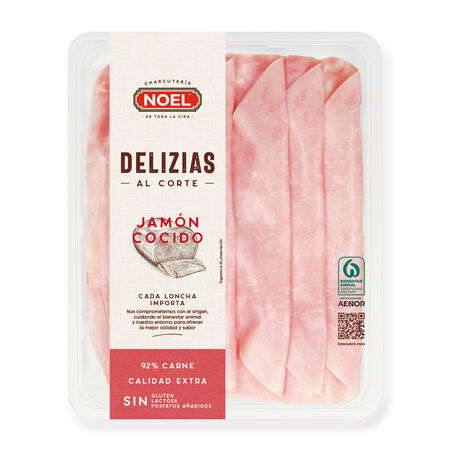 Jamón cocido en lonchas calidad extra Delizias Noel 110g