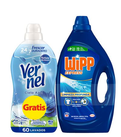 Detergente líquido Wipp Express 35 lavados limpieza profunda + vernel