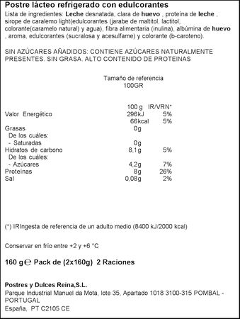 Flanes clara de huevo Reina prote&iacute;nas pack 2 0,0%