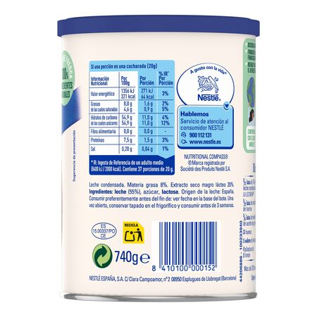 Leche condensada La Lechera bote 740g