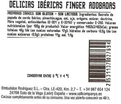 Delicias ib&eacute;ricas de cerdo adobadas Finura de Ib&eacute;rico 300g aprox
