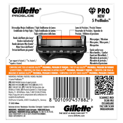 Hojas de afeitar Gillette 4 unidades recambio Proglide