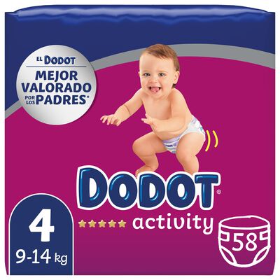Pañales Dodot Activity 58 uds talla 4 , 9kg-14kg,