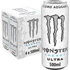 Bebida Monster sin az&uacute;car a&ntilde;adido 50cl x 4 taurina ginseng